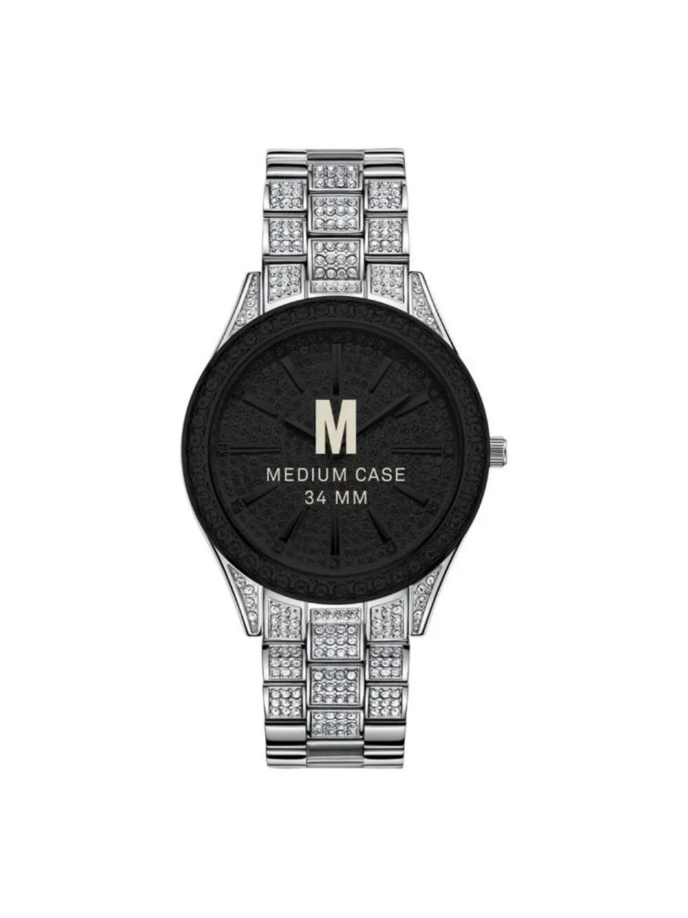 NWT JBW Cristal 34 Quartz Diamond Silver Dial Ladies Watch